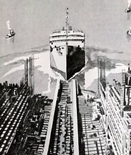 1944 Fruehauf Trailers Oversize Heavy Haul Liberty Ships Boiler Print Ad 149 picture