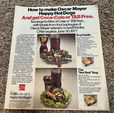 1977 Tab Coca-Cola Oscar Mayer Newspaper Ad picture