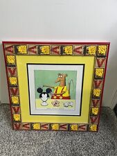 Vintage Custom Mickey Mouse Fan Art Framed Picture 18x18 picture