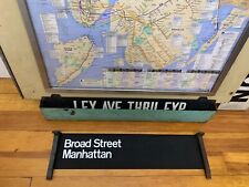 NYC SUBWAY SMALL FONT ROLL SIGN BROAD STREET MANHATTAN NEW YORK STOCK EXCHANGE picture