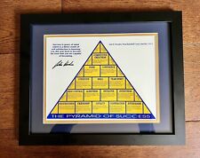 John Wooden Signed Pyramid Of Success (framed print) picture