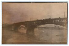 c1910's Eads Bridge Mississippi River View St. Louis MO RPPC Photo Postcard picture