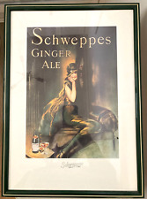 Retro Schweppes Ginger Ale Framed Ad Poster 44 x 32cms picture