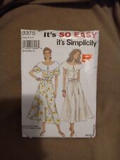 Vtg (1993)Simplicity #8375 Misses/ Miss Petite Dress & Tie Belt Size 8-18 UNCUT  picture