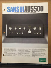 Vtg Sansui Catalog Insert ~ AU5500 Amplifier Spec Sheet ~ Original Brochure picture