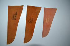 Lot of 3 Brown Leather Gators by GEIB Scissor Sheaths 2 are 8.5
