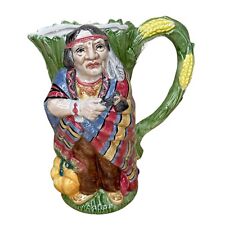 1993 Fitz & Floyd Thanksgiving Banquet Native American Harvest Bounty Pitcher  picture