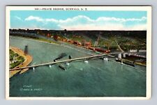 Buffalo NY- New York, Peace Bridge, Aerial, Antique, Vintage Souvenir Postcard picture