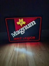 Vintage NOS Magnum Malt Liquor Beer Lighted Sign Neo Neon Miller  picture