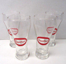 Vtg Gunther Beer Bar Glasses Set Of 4 1959 N.O.S. Never Used See Pics picture