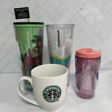 Starbucks Lot of 4 Tumblers Cups Iridescent Tumbler Pastel Wave 20 Holiday 21 picture