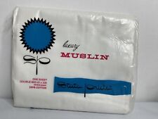 Vtg State Pride Luxury Muslin Double Bed Sheet 100% Cotton 81 X 108 picture