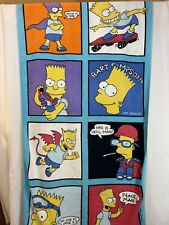 1990 BART SIMPSON Beach Towel Many Faces of Bart 90s Vintage  30