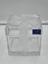Tiffany & Co Crystal Present Frosted Bow Trinket Box & Lid Still In Original Box picture