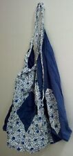 Vintage Handmade 1930/40s Blue & White Apron with Pocket picture