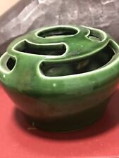 Vintage Camark Pottery Slotted Flower Arranging Frog Green picture