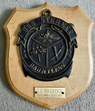1971 USS Sterett CG-31 Painted Resin Presentation Plaque on Hard Wood Maple Base picture