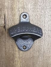 OPEN HERE Vintage Cast Iron Wall Mounted Bottle Openers Beer Pop Soda Kitchen picture