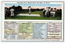 c1940's Golfing Golfers Correspondence Checklist Card Unposted Postcard picture