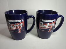Pair Of Commemorative Palm Springs Coffee Mugs Blue And Red New picture