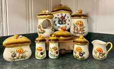 Rare Sears & Roebuck Merry Mushroom Kitchen Jar/ Canister Set from the 70’s picture