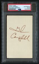 Glen Campbell signed autograph auto Vintage 3x5 Rhinestone Cowboy PSA Slabbed picture
