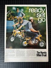Vintage 1969 Honda Mini Trail Motorcycles Print Ad picture