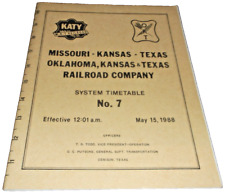 MAY 1988 MKT OKT KATY MISSOURI KANSAS TEXAS SYSTEM EMPLOYEE TIMETABLE #7 picture