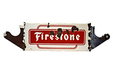 Vintage Firestone Tire Tyres Sign Porcelain Enamel Tire Display Stand Advertisin picture