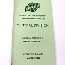 1989 Chicago North Western Railway Iowa General Order No 1 Employee Booklet 4P picture