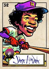 52’ Jimi Hendrix Original Art Trading Card Baseball Card Custom picture