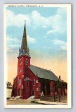 Portsmouth NH-New Hampshire, Catholic Church, Antique, Vintage Souvenir Postcard picture