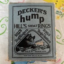 Original Vintage Decker's Hump Hill's Hog Shoat Rings For Hogs And Pigs picture