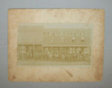 Old Antique Vtg Ca 1870s 80s Cabinet Photo Boxers Large Crowd Street Scene Fargo picture