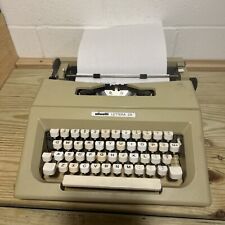 1970s Olivetti Lettera 25 Portable Typewriter w/ New Ribbon to test picture