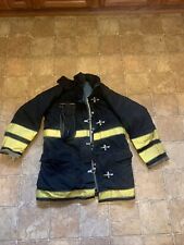 Globe Firefighter Jacket W/ Removable Insulation Metal Toggle Black Size  38 Vtg picture