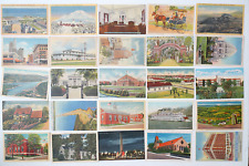 Vintage POSTCARD Lot 50 Old Post Cards United States Linen Views Roadside USA picture
