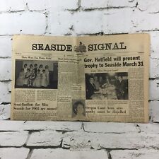 Vintage Seaside Signal Newspaper March 4 1965 Governor Hatfield Oregon picture
