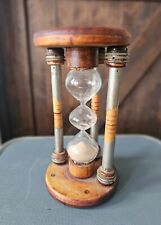 Rare Antique Bobbin Spool Triple Bubble Hourglass Timer picture