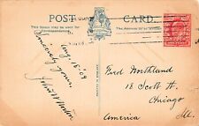 King Edward VII Stamp 1909 One Penny British Royal Cathedral Vtg Postcard B6 picture