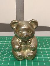 VINTAGE SILVER PLATED  TEDDY BEAR BANK MADE IN JAPAN  picture