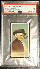 1888 N33 ALLEN & GINTER OLD PLANTER WORLD SMOKERS PSA 5 & ADVERTISING ART 3899 picture