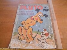 Pluto the Pup 1937 Walt Disney Enterprises Picture linen story book oversized picture