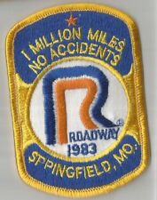 Roadway 1983 Springfield MO 1 million mile no accident patch 4X2-5/8 #3514 picture