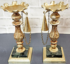 VTG Mid Century Candle Holders Snuffers Baroque Style Dilly Mfg Co Ornate /Italy picture