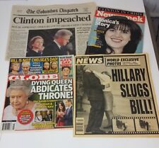 Lot 4 - Clinton Cols Dispatch Impeachment '98, NW Monica '98, WWN Slug Globe '14 picture