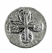 Vintage Christian Religious John 3:16 Silver Tone Clover Pocket Medal picture