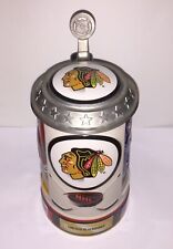 CHICAGO BLACKHAWKS HOCKEY NHL STEIN from BUD LIGHT Busch Budweiser mug  picture