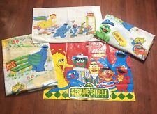 Vintage Sesame Street Twin Bed Sheets Set Muppets Big Bird Grover Store Bag picture