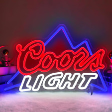 2023 Coors Light Neon Sign LED Neon Beer Bar Sign Man Cave Decor Logo w Mount picture